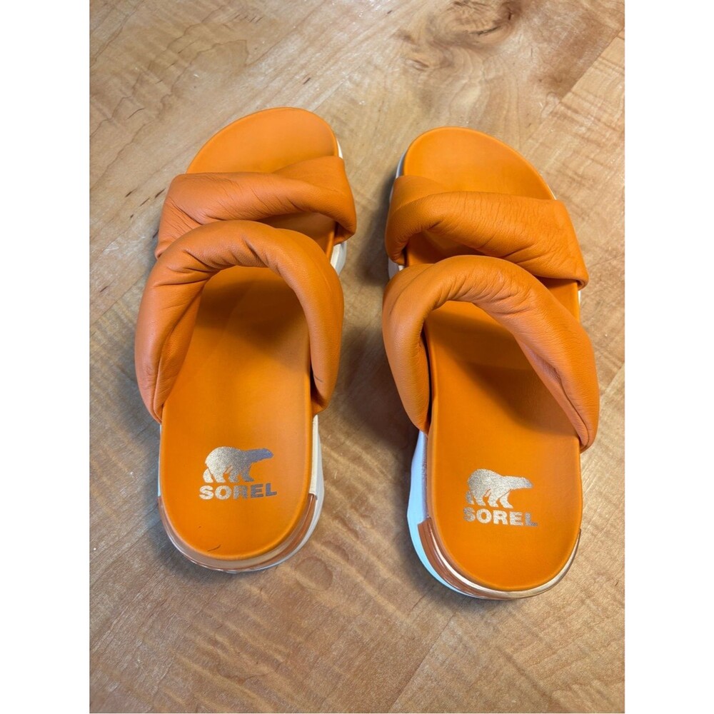 Sorel Orange Vibe Twist Slides
